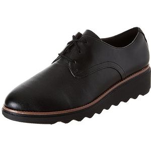 Clarks Sharon Rae Loafer voor dames, Zwart leder, 39.5 EU
