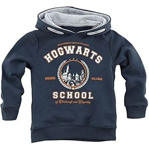 Harry Potter Hogwarts School Trui met capuchon navy 152 100% katoen Fan merch, Film, Hogwarts
