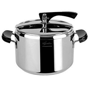 Lagostina De klassieke snelkookpan met mand en eco-pot modern Ø 22 cm, 5 liter Acciaio e Nero