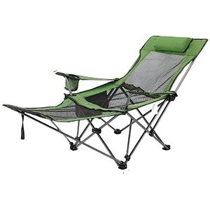 Klapstoel Campingstoel Opklapbare Ligstoel Camping Klapstoel Strand Zon Patio Chaise Lounge Stoel Zwembad Gazon Ligstoel Strandstoel Outdoorstoel (Color : Grün)