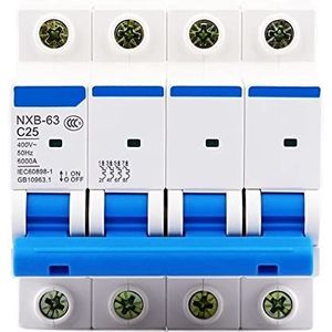 NXB-63 4P AC 230/400V stroomonderbreker C 6 10 16 20 25 32 40 63A overbelastingsbeveiliging DZ47 C Style Air Switch 1 St (Maat: 4P, Kleur: 80A)