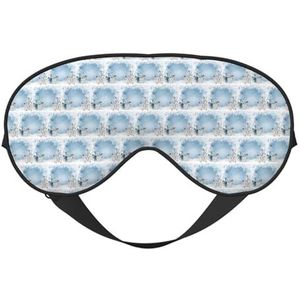Kerst Sneeuwman afdrukken all-Occasion Sleep Eye Mask met dubbele zijden verstelbare riem perfect voor diensten en reizen