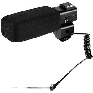 Digitale cameravideocamera, On-Camera Stereo Microfoon for Vlog Live Streaming DV Camcorder Video Geluidsrecorder heldere en stabiele beeldkwaliteit