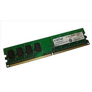 Crucial DDR2 667MHz (PC2-5300) Onbuffered UDIMM 240-Pin 800 MHz. 1GB groen