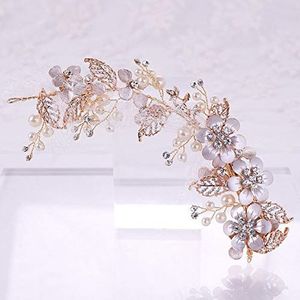 Haarspelden, Haaraccessoires for Vrouwen, Luxe Metalen Haarspelden Hoofdbanden for Vrouwen Bruid Bruiloft Haaraccessoires Parel Strass Haarbanden Hoofddeksels Sieraden