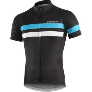 BERGRISAR Heren Fietsshirts Korte Mouwen Fietsen Jersey Lichtgewicht Ademende,8001 blauw,S