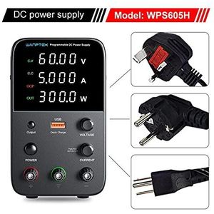 DC Bench Power Supply Variable, Instelbaar Dc Voeding 3 0v 10A 60V 5A Lab programmeerbare spanningsregelaar Switching Power Source 3a Bench Source lichtgewicht, draagbaar en compact in ontwerp(60V5A)