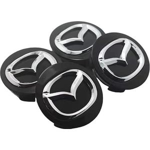 4 stuks auto wielnaafdoppen voor Mazda 3 2019-2023 56mm auto wieldoppen wieldoppen vervangende stickers