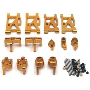 Upgrade-set van metalen afstandsbedieningsauto's (zesdelig) for WLtoys 144010 144001 02 124017-16-18 124019(Yellow)