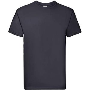 Fruit of the Loom Super Premium T-shirt voor dames en heren, uniseks, zware kwaliteit, verpakking van 10 stuks, deep navy, M