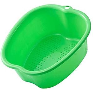 Voetbad, groot, kunststof, draagbaar, voor teennagels en enkels, groen, 37,3 x 33 x 15 cm