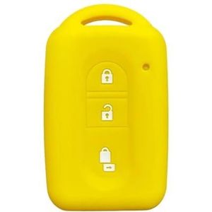 Sleutelbehuizing houder Siliconen Sleutelhouder Sleutelhanger Voor NV200 Pathfinder R51 Qashqai G10 Sleutel Auto Accessoires Case Cover Shell Voor Tiida Sleutelbehuizing(Yellow)