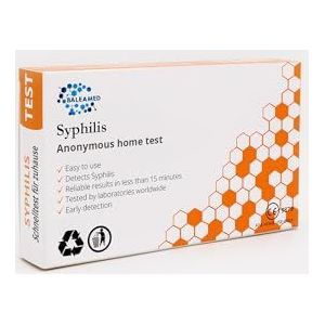 Syfilis Quick Self Test Kit | voor mannen en vrouwen | Anoniem - Veilig - Snel | Eenvoudig te gebruiken | Bekroond met 99% nauwkeurigheid