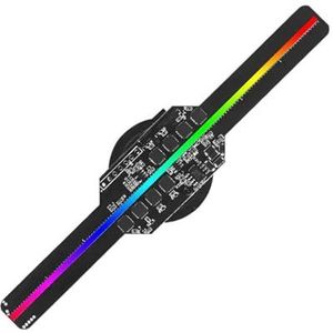 3D Hologram Fan Projector Mini Formaat 14cm WIFI LED Holografisch Reclame Display for Bedrijven, Bars, Halloween Levendige beelden