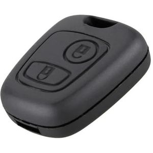 Autosleutel beschermhoes 2 Knoppen Afstandsbediening Autosleutel Shell Fob Key Case Cover Met 206 Blade Micro Schakelaars Voor 106 107 206 207 306 307 406 407 Sleutel Shell(Case - No Blad)
