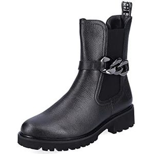 Remonte D8695-01 Black Leather Womens Chelsea Boots EU 38 Black