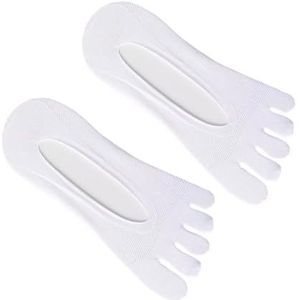 AJTUTUS Not Show Low Cut Sokken Vijf Vinger Sokken Running Atletische Teen Sok Voor Vrouwen Zomers Mesh Sok, Wit, One size