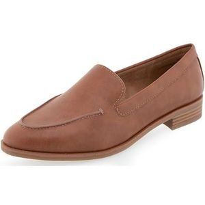 Aerosoles Everest01 Loafer Flat voor dames, Donker Tan Pu, 41.5 EU Breed