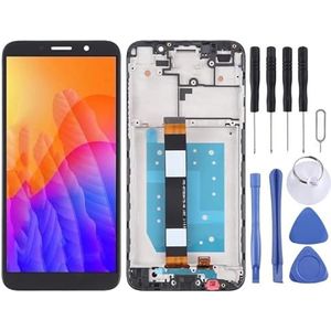 Vervanging van mobiele telefoons OEM LCD -scherm voor Huawei Y5P Digitizer Volledige montage met frame (zwart) telefoon accessoires