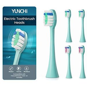 Zahnbürstenköpfe für YUNCHI Y7, elektrische Zahnbürstenköpfe, kompatibel mit YUNCHI Y7 Sonic Elektrische Zahnbürste für Erwachsene und Kinder, Blau, 5 Stück