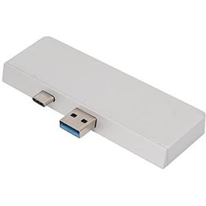 USB C-hub, 5 in 2 USB C-dockingstation met 4K, 2 USB3.0, TF-kaart en SD-kaartpoort, Draagbare USB C-adapter voor Pro 7 (Zilver)
