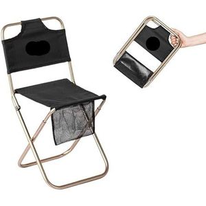 Strandstoel Ultralichte draagbare campingstoelen Opvouwbaar met netje Relaxstoel Outdoor Picknick Wandelen Visstoel (Color : Black)