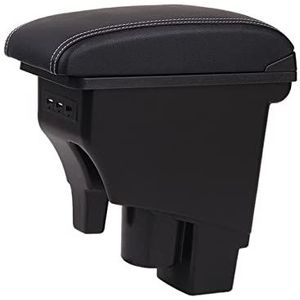 Auto Armsteun Opbergdoos Voor Fit Voor Jazz 2002-2007 Armsteun Doos Decoratie Accessoires Hatchback Center Middenconsole Opslag USB Interface Armsteun Opbergdoos(B3)