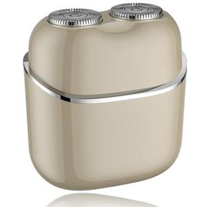 - Mild en niet-irriterend voor de poriën Draagbare elektrische scheermachine for heren - USB-opladen, nat/droog gebruik, scheren en compact ontwerp - Kan als cadeau gegeven worden(Beige)