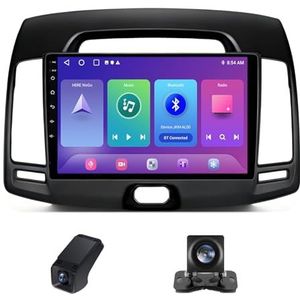 Android 14 Autoradio geldt voor Hyundai Avante Elantra 4 HD 2006-2012 Autoradio 2 Din Carplay Android Auto 9 Inch Touchscreen met GPS-navigatie WiFi FM-radio Camera ADAS DVR 1080P(X1)