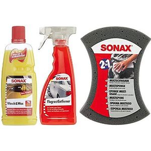 SONAX Wash&Wax Glans conservering, multispons, roestverwijderaar, reiniging