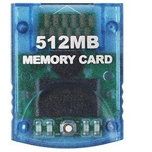 WICAREYO 512M Geheugenkaart Memory Card voor Wii NGC Gamecube Console Blauw
