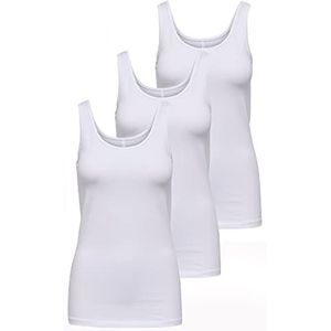 ONLY Dames Top Onllive Tank Noos, wit (3 x wit), L