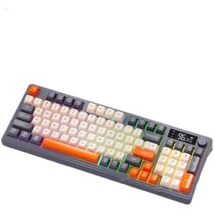 QPSJXN Freewolf Ergonomisch Bluetooth-gamingtoetsenbord, draadloos, multi-apparaat, verbinding met elektronisch display (Shimmer Kit)