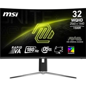 MSI MAG 32CQ6PF - Gaming Monitor - 32 inch - FHD - 2560 x 1440 - 180Hz - 0,5ms - Gebogen
