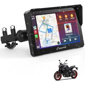 Carpuride W702 - Draagbare Auto Stereo - 7 Inch - Waterdicht Aanraakscherm - Draadloze CarPlay en Android Auto