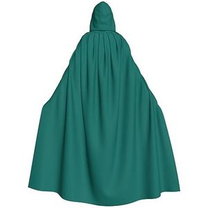 SIULAS Glimlachende rode sinaasappels capuchon mantel voor volwassenen cosplay kostuum, unisex Halloween kerstfeest vampier heks cape, Effen donkergroen 1, One Size