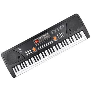 61 Toetsen Elektronische Piano Zwart Digitaal Muziek Elektronisch Toetsenbord Met Microfoon Muziekstandaard Draagbaar Keyboard Piano