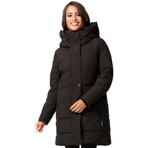 Marikoo - B987 - Winterjas - Zwart - Gewatteerd - Lang - Met Capuchon