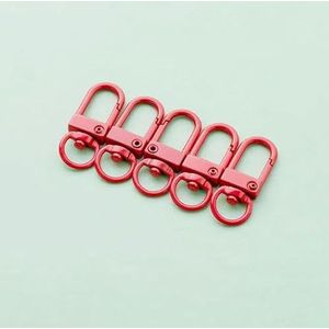 10/20 stuks kleurrijke karabijnhaken metaal vergulde sluitingen voor doe-het-zelf sieraden maken hond sleutelhanger Neckalce armband accessoires-rood-20 stuks