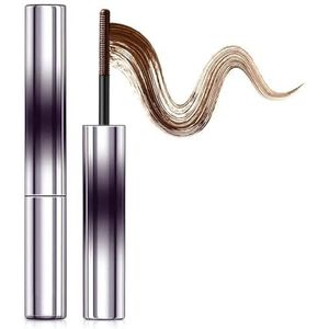 Iron Wand Mascara, 3D Krultang Wimperverlengende Mascara, Wasbare Wand Borstelloos Metaal Waterdicht Langdurige Extensions(Brown)