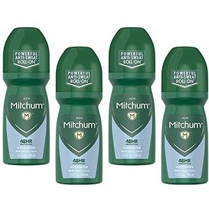 Mitchum Mens Roll-On Anti-transpirant Deodorant voor mannen - ongeparfumeerd 100 ml (Pack van 3)