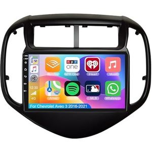 Android 15.0 2 Din Autoradio 9"" Touchscreen Auto Stereo voor Chevrolet Aveo 3 2016-2021 met Draadloze Carplay Android Auto GPS navigatie AHD Omgekeerd beeld Stuurwielbediening(S-1(2G+32G))