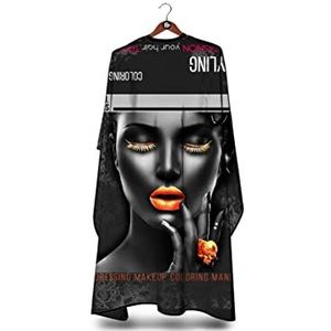 Kapperscape, originele kapperscape, professionele kapperscape, kappersbenodigdheden, kapperscape, 138 cm x 158 cm, waterdicht, luchtdoorlatend, instelbaar, wasbaar., zwart, 138 x 158 cm