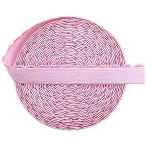 MZPOZB Elastische band 2 5 10 Yard 3/8 ""1/2"" 10 mm 13 mm pluche beha riem elastische band nylon schouderband ondergoed lingerie doe-het-zelf naaien trim elastiek voor naaien (kleur: roze roze, maat: