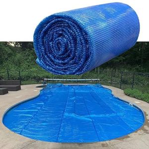 5 6 8 10 12 13 14 15 4,9 m rechthoekige zonne-zwembadafdekking, in-grond en bovengrondse zwembaden warmtehoudende deken, 16 miljoen zware blauwe bubbelbubbel-bubbelbaden spa-hoezen (maat: 2 m x 7 m