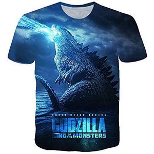 Godzilla T-shirt, uniseks, 3D-print, zomer, ronde hals, heren, sport, vrije tijd, korte mouwen, fitness, outdoor T-shirt