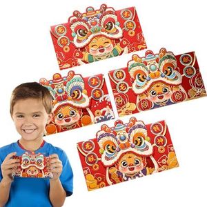 Rode enveloppen | Geluksgeld Enveloppen 2024 - Chinese rode envelop geluksgeld enveloppen voor kinderen familie familieleden vrienden voor geluksgeld, wenskaarten Zceplem