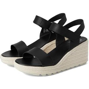 Sorel Cameron Wedge Damessandalen, zwart/krijt, 42 EU, zwart krijt, 42 EU