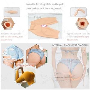 Adima Volledig siliconen slipje enorme kont gewatteerd verbeteren push-up slipje realistische sissy verbergen gaff boxershorts voor drag queen,Color1,Upgrade