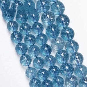 Natuurlijke lichtblauwe topaas kralen blauw craquelé kristal losse kralen voor sieraden maken armbanden dames kettingen 4-12 mm-blauwe topaas-6 mm 59 tot 63 stuks